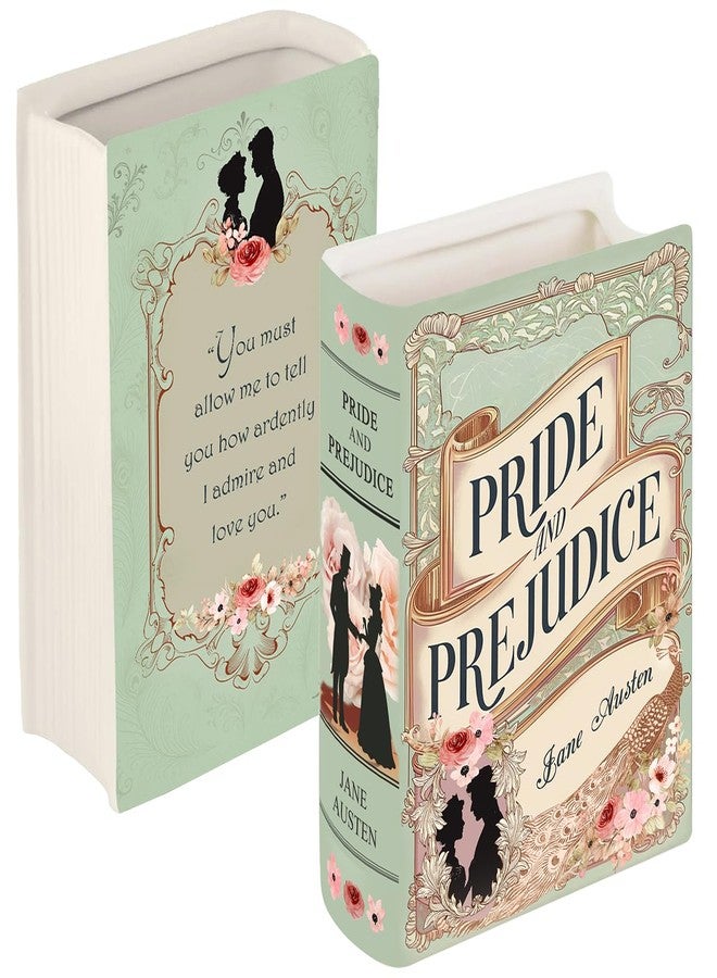 2IMT Ceramic Book Vase Pride and Prejudice Gifts for Book Lovers Women & Men - Jane Austen Gifts for Women Bookish Christmas Decor for Bookshelf - Bookworm Bookish Gift Cute Librarian Present for Readers - Image 1